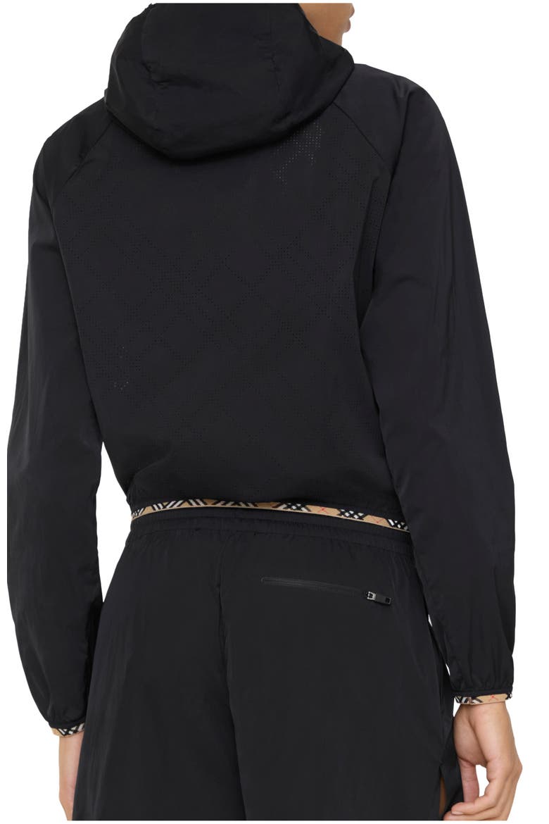 Stretch Nylon Hooded Jacket, Main, color, Black