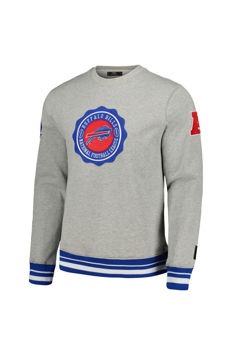 PRO STANDARD Men's Pro Standard Heather Gray Buffalo Bills Crest Emblem Pullover Sweatshirt, Alternate, color, 