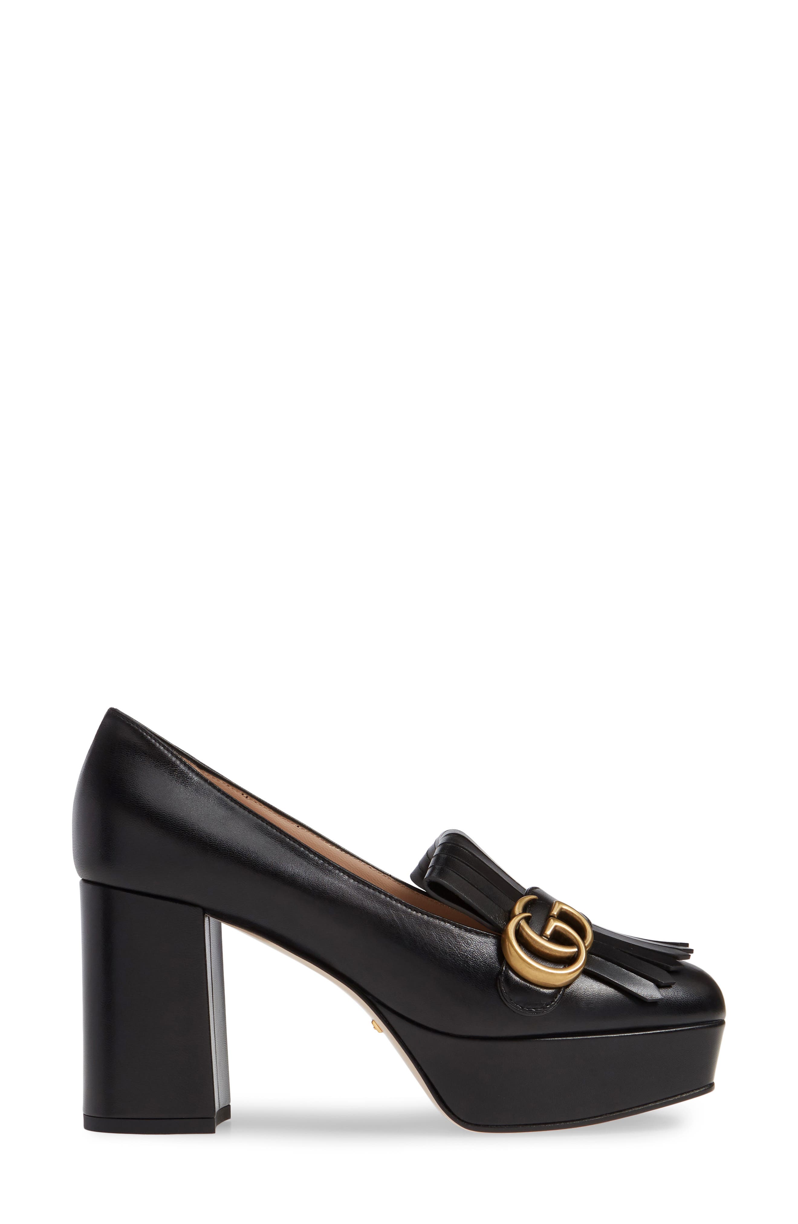 Gucci Kiltie Fringe Platform Pump, Alternate, color, 