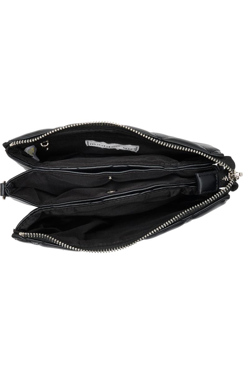 Madden Girl Modular Diamond Quilted Crossbody Bag, Alternate, color, Black