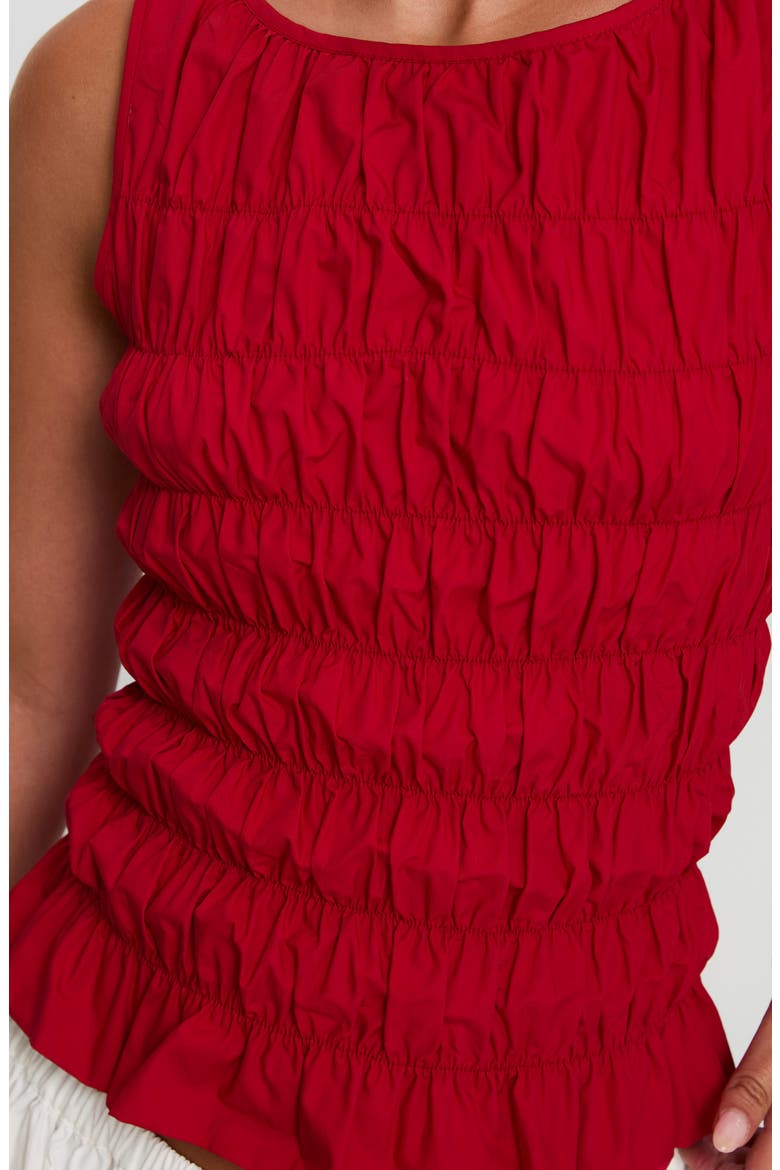 Marleene Smocked Tank, Alternate, color, RED