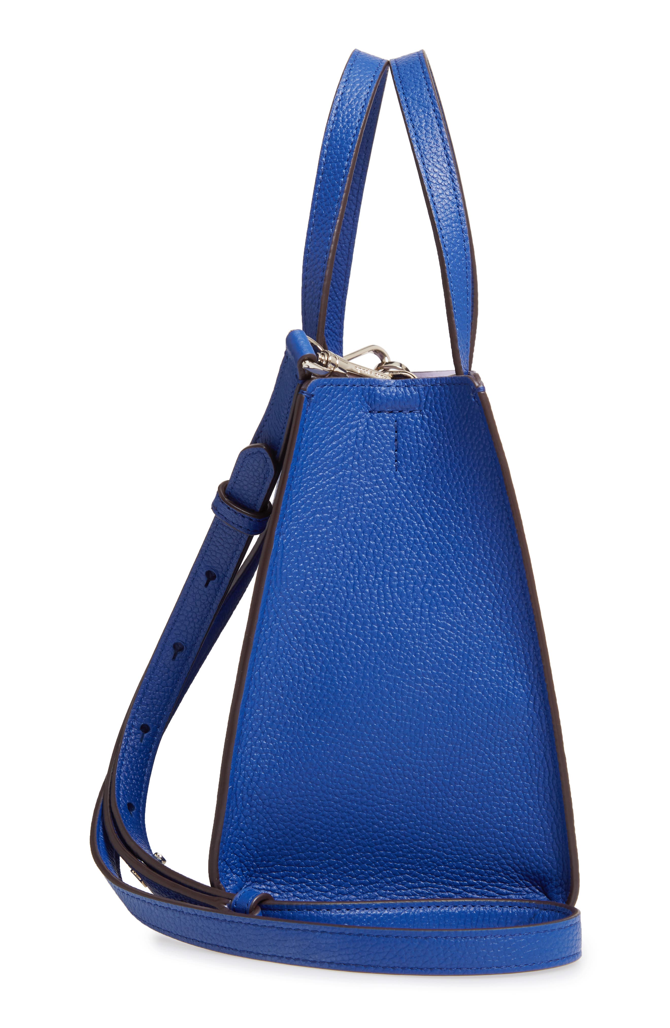 medium sam leather satchel, Alternate, color, MYSTIC BLUE