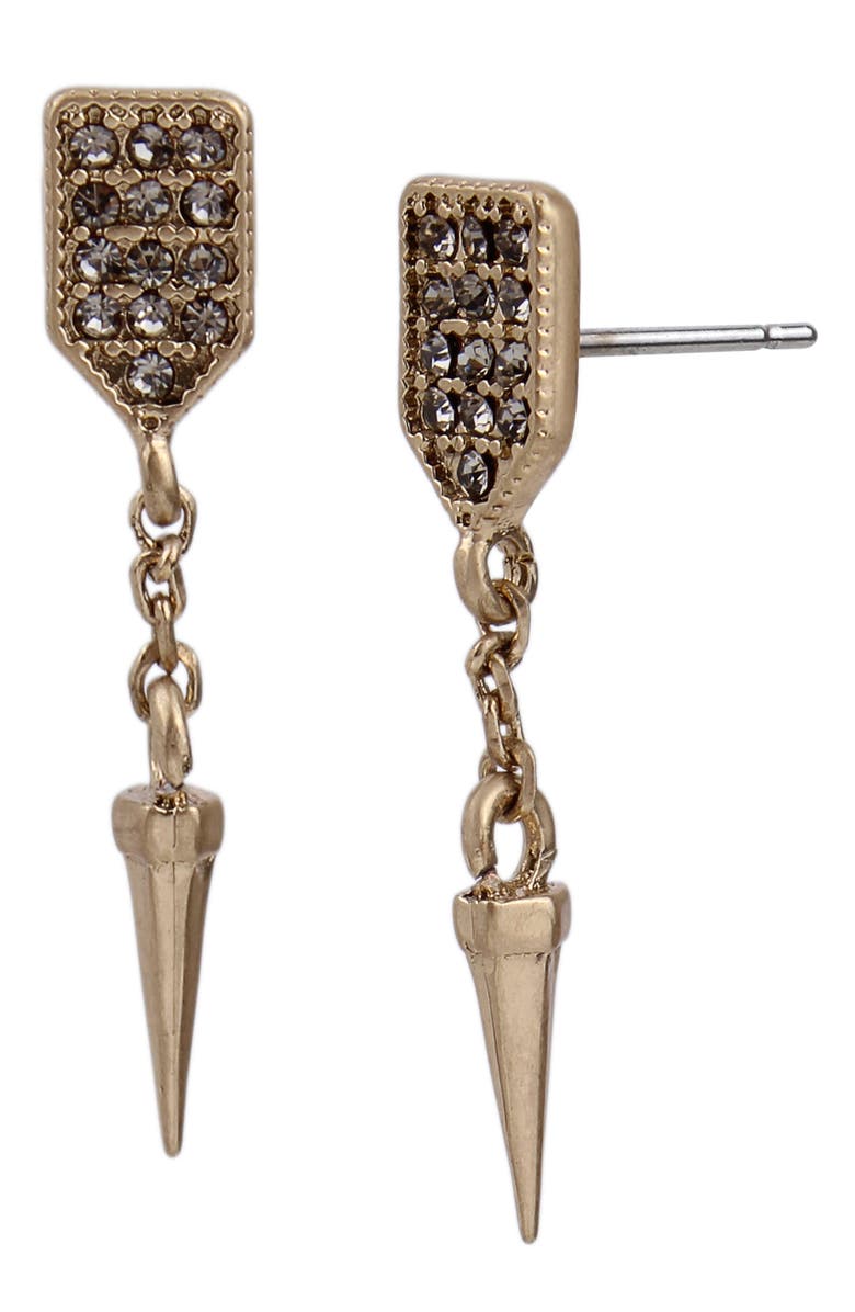 AllSaints Pavé Spike Stud Earrings, Main, color,