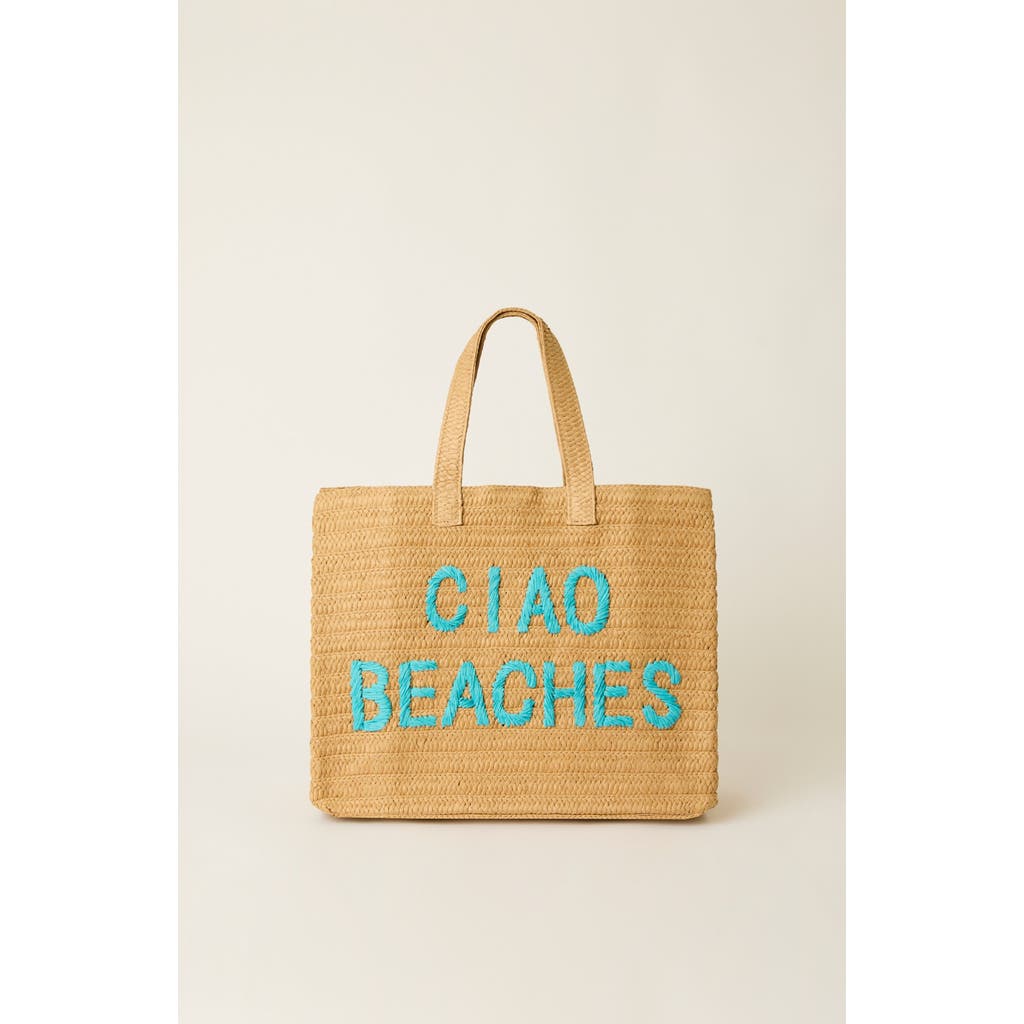 Btb Los Angeles Ciao Beaches Tote In Sand Turquoise