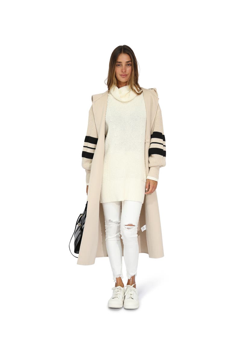 Cool Kid Hooded Coat, Alternate, color, Natural