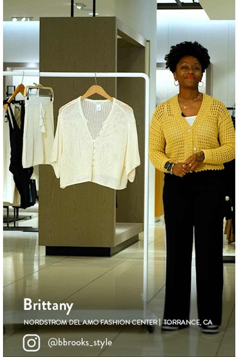 Coast Is Clear Open Stitch Cotton Crop Cardigan video