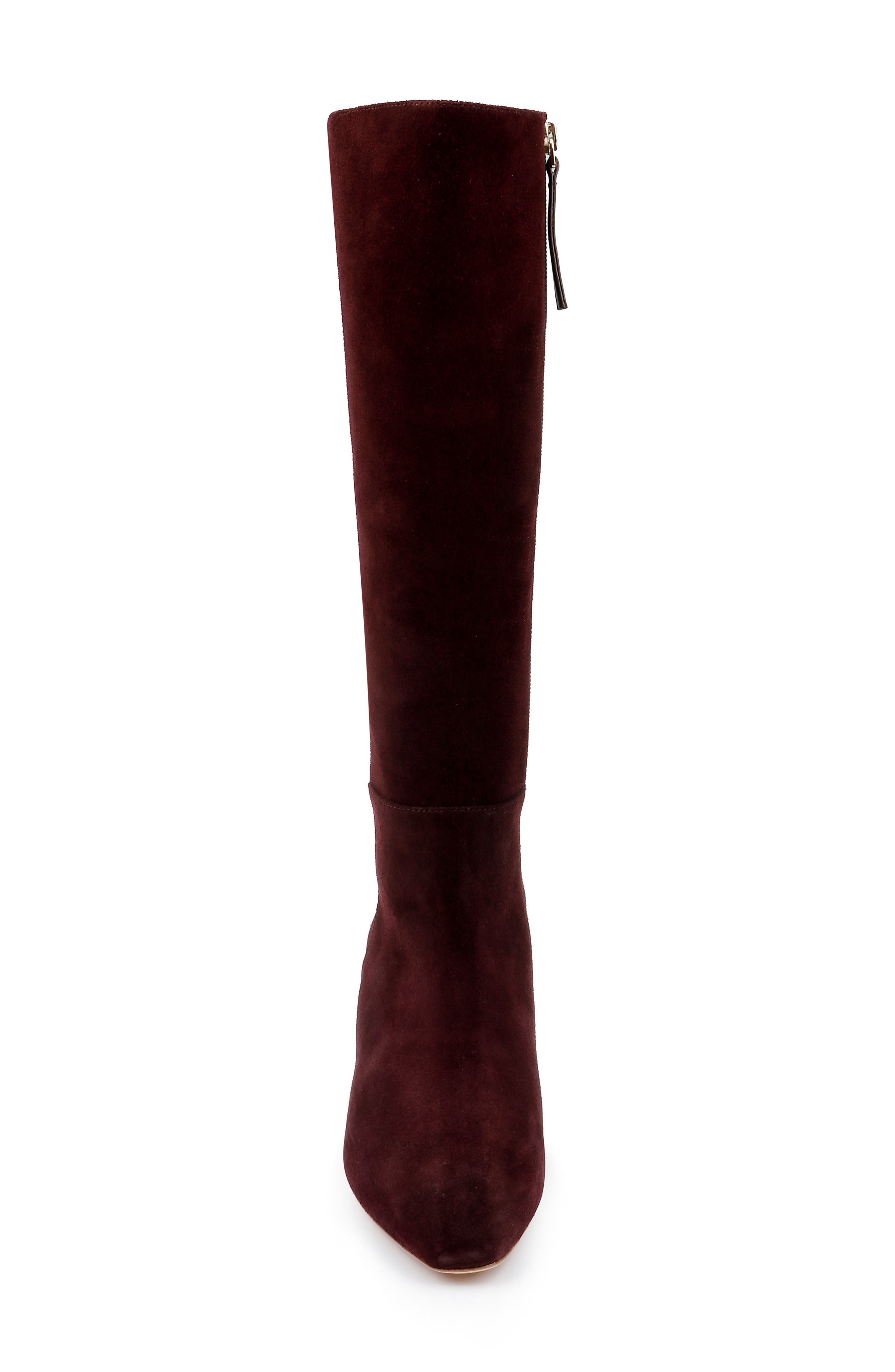 L
AGENCE Eugenie Knee High Boot, Alternate, color, Chocolate Suede