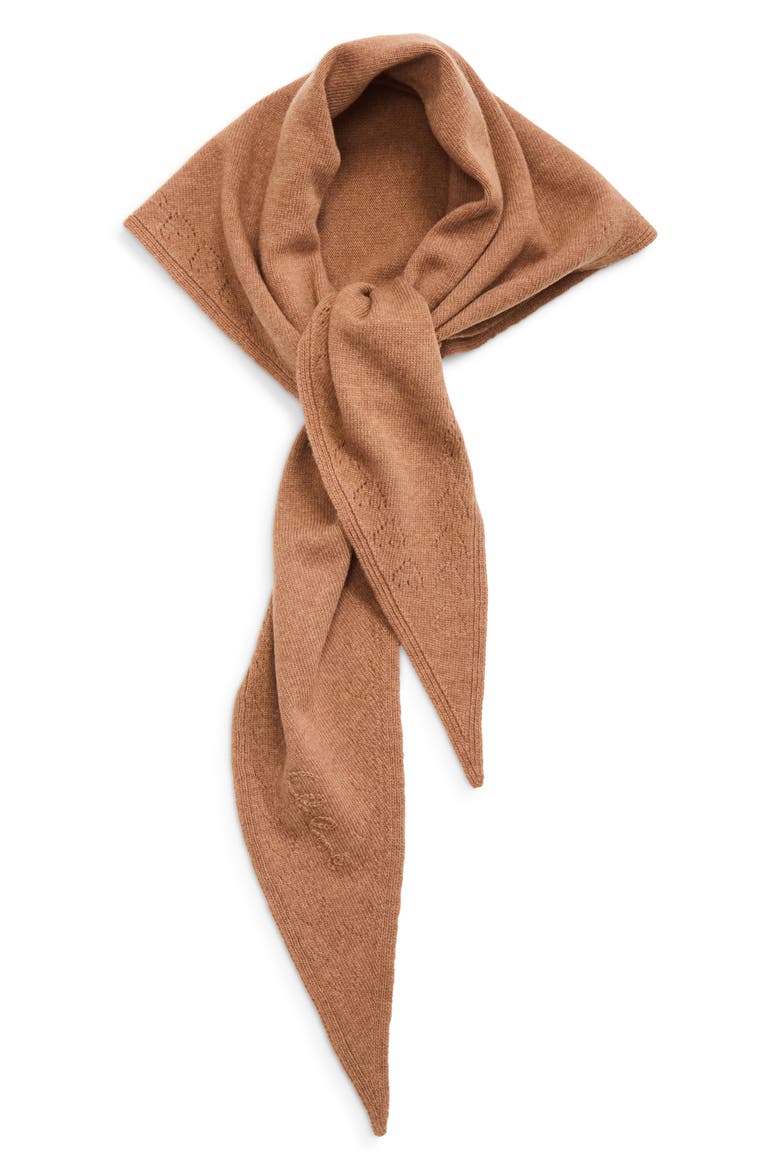 Iconic Wool Triangle Scarf, Main, color, DUSTY CAMEL