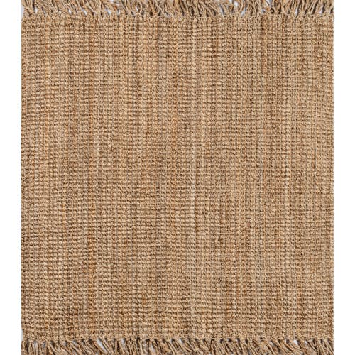Jonathan Y Pata Hand Woven Chunky Jute With Fringe Area Rug In Natural
