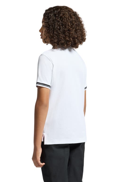 Psycho Bunny Kids' Oak City Piqué Polo In White