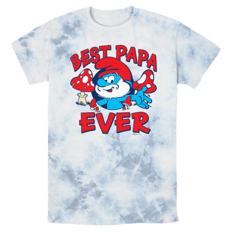 Men's The Smurfs Best Papa Ever  Graphic T-Shirt