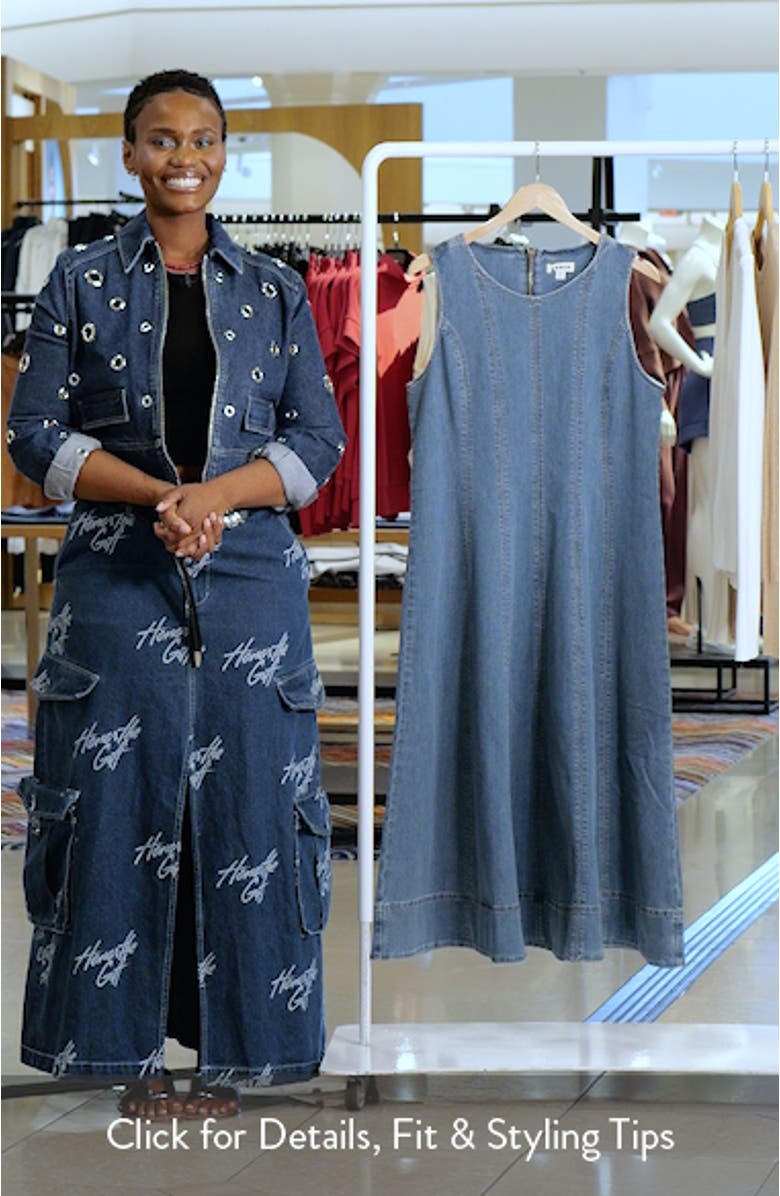 Annet Denim Midi Dress, sales video thumbnail