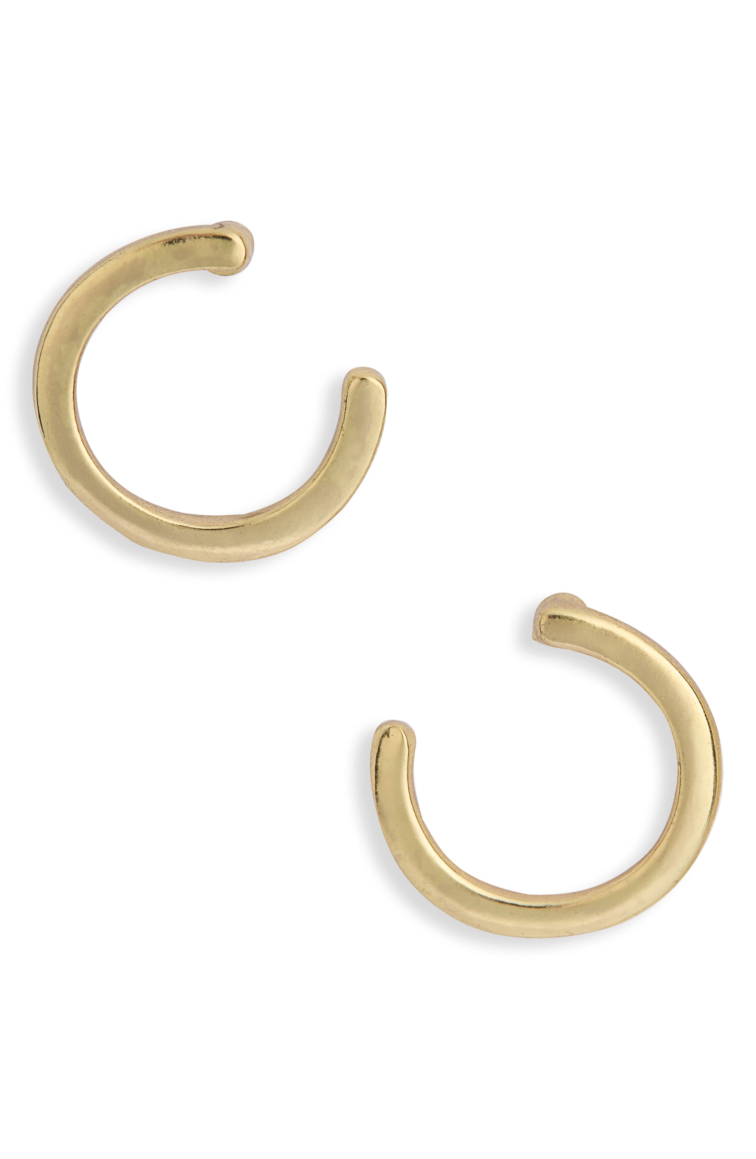 Karine Sultan Half Circle Stud Earrings In Gold