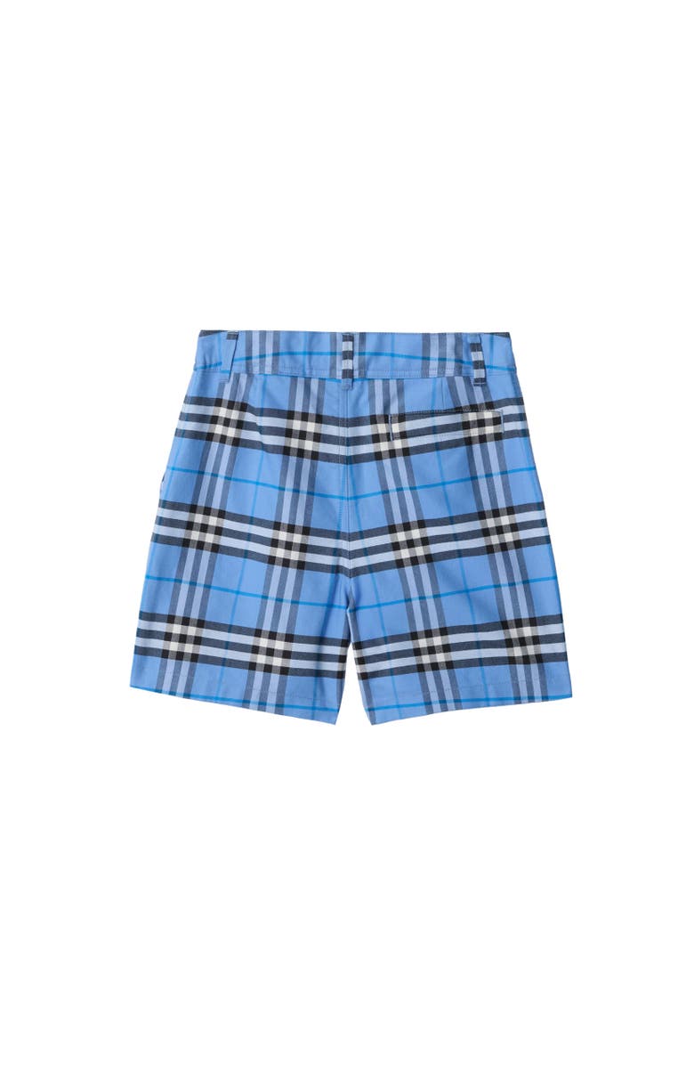 Burberry Check Cotton Oxford Shorts, Alternate, color, Cornflower Blue