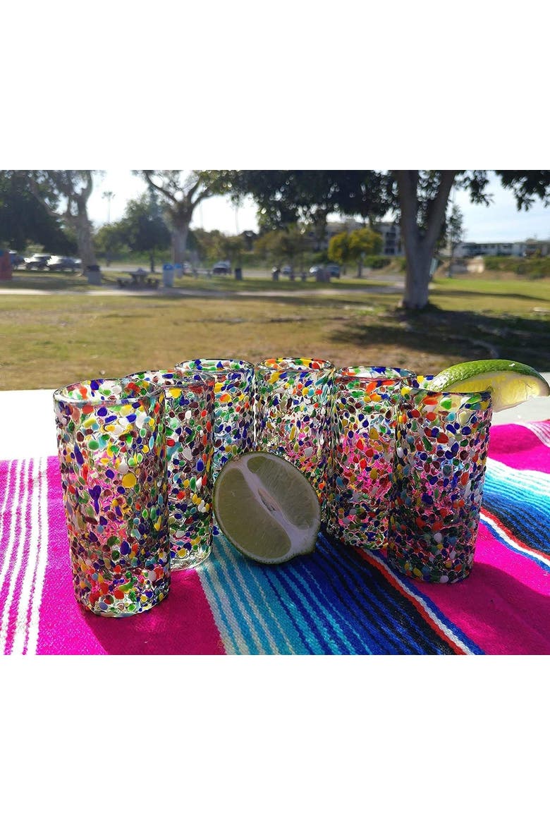 Confetti Rock Tequila Shot Glasses - Set of 6, Alternate, color, Confetti