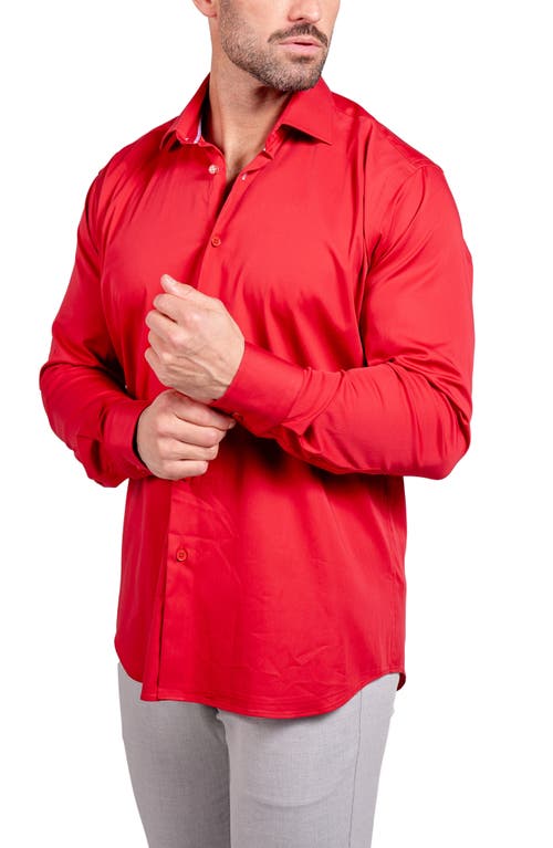Maceoo Blacklabel Softstretch Ascension Button-up Shirt In Red