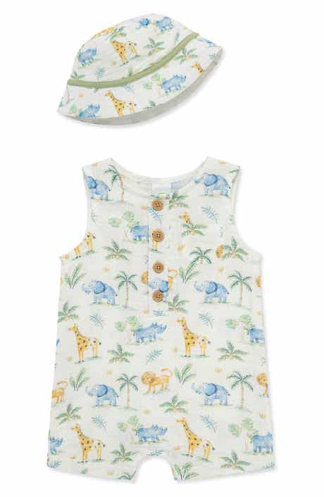 Little Me Jungle Romper & Hat Set