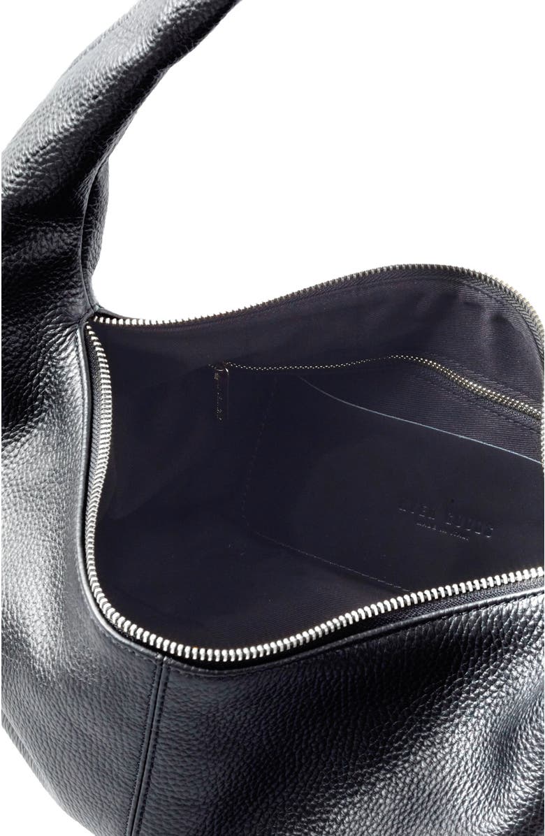 HYER GOODS Leather Everday Shoulder Bag, Alternate, color, Black/Silver