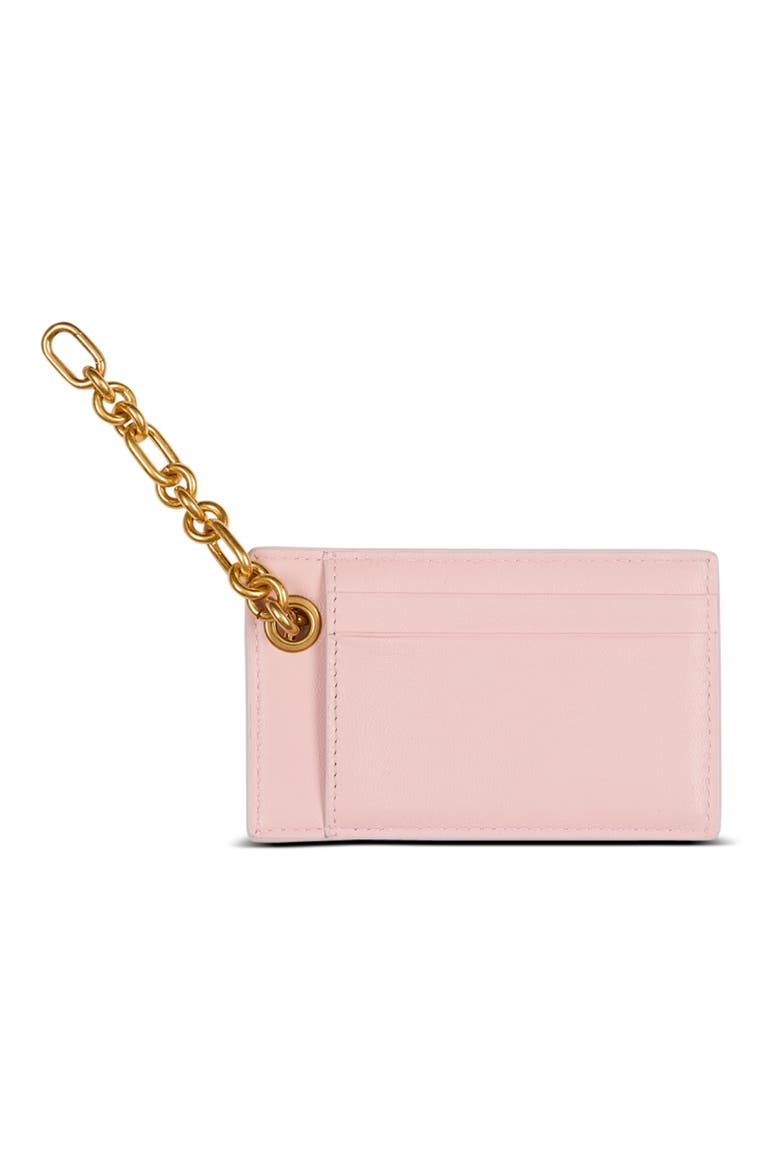 Pulse Card Holder in Smooth Leather, Main, color, pink
