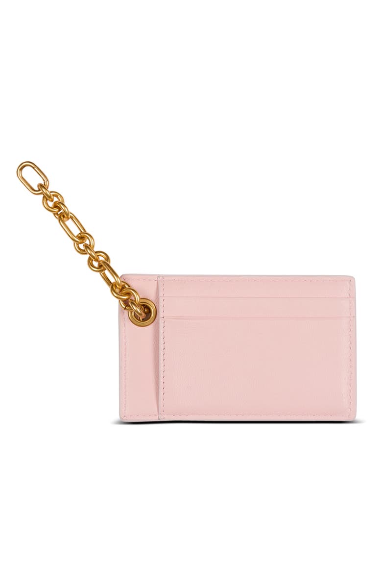 Balmain Smooth Leather Pulse card holder, Main, color, Pink