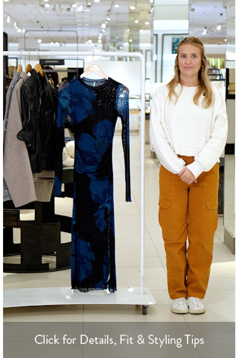 Gianni Print Long Sleeve Maxi Dress video