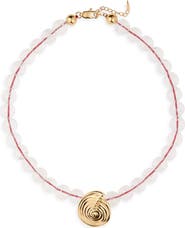 Missoma Spiral Pendant Beaded Necklace