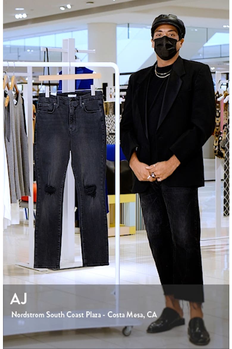 Good Classic High Waist Raw Hem Jeans video