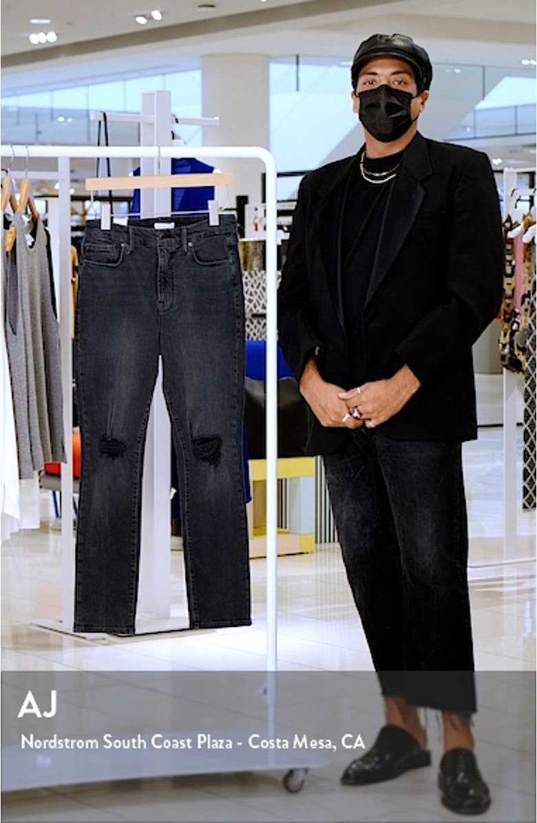 Good Classic High Waist Raw Hem Jeans, sales video thumbnail