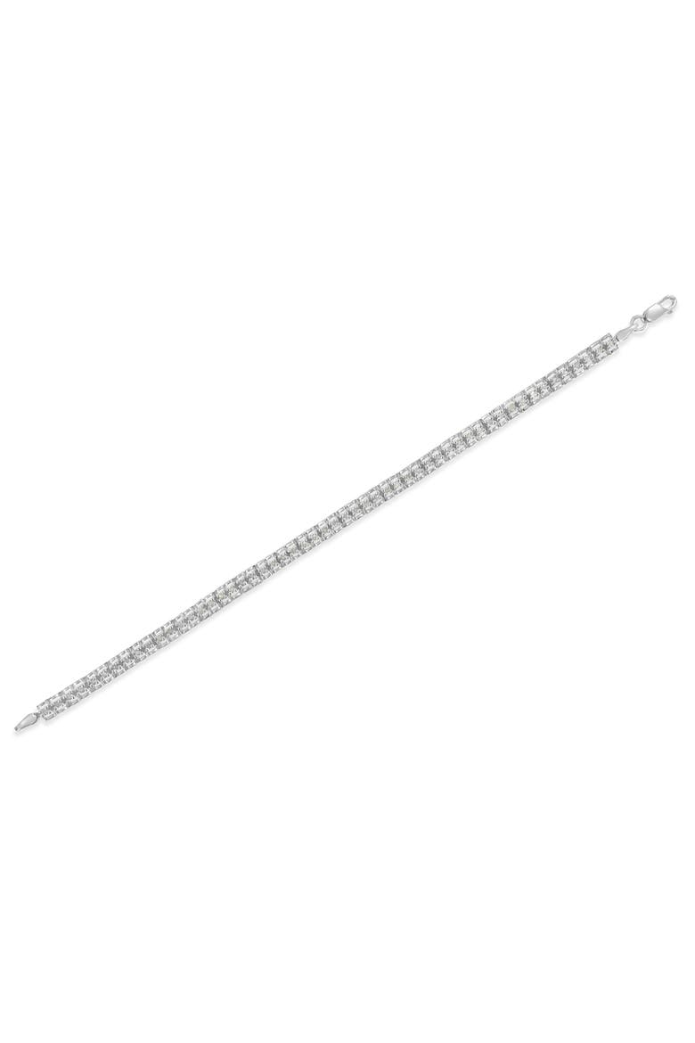 Silver 1.00 Ctw Diamond Double-Link Tennis Bracelet, Alternate, color, White