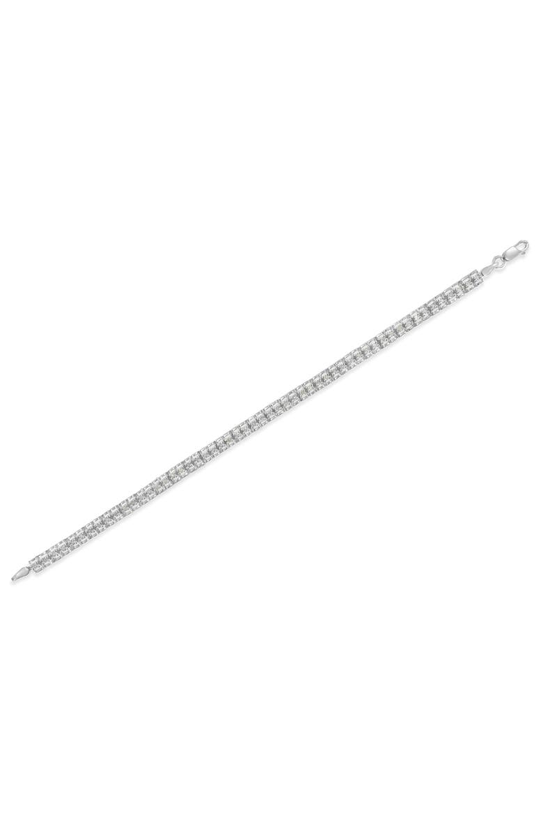 Haus of Brilliance Silver 1.00 Ctw Diamond Double-Link Tennis Bracelet, Alternate, color, White