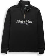 Rodd & Gunn Jubilee Embroidered Logo Cotton French Terry Quarter Zip Pullover