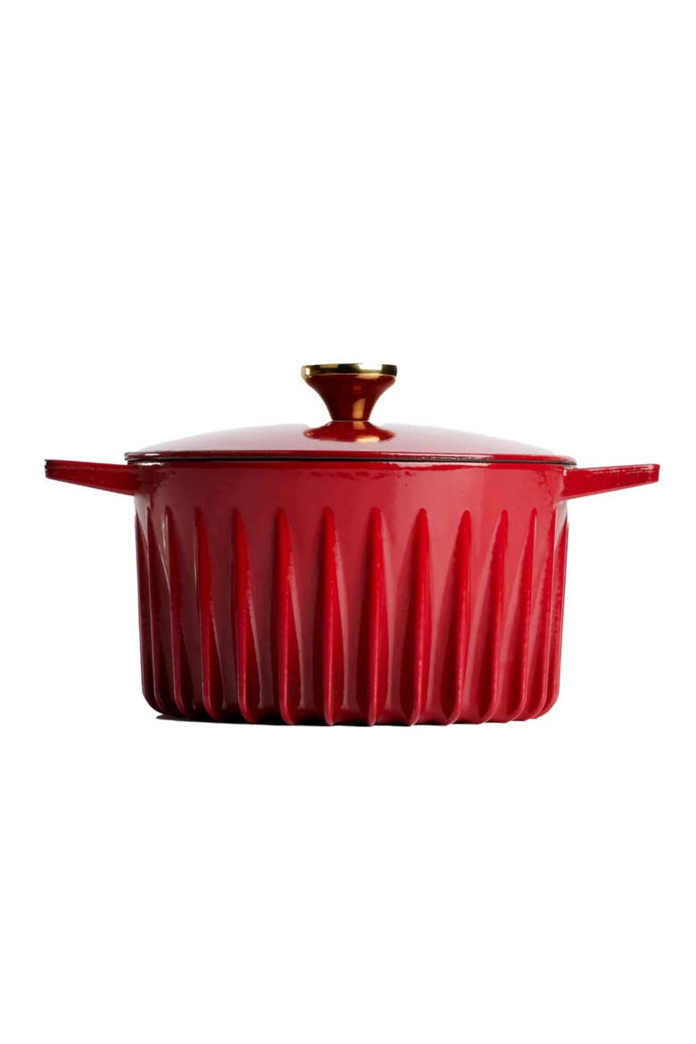 FIREUP Rapid Heat Enameled Cast Iron 5.5-Quart Dutch Oven, Main, color, Rosso Red