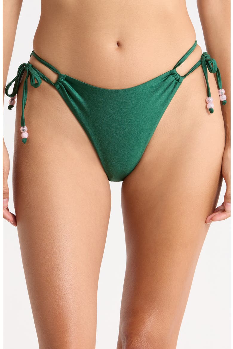 Blushing Side Tie Bikini Bottoms, Main, color, HUNTER