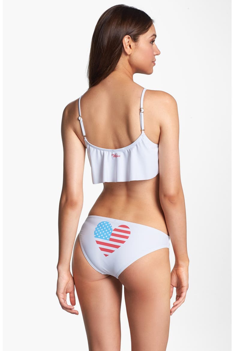 'USA' Fluttery Bikini Top, Alternate, color, WHITE