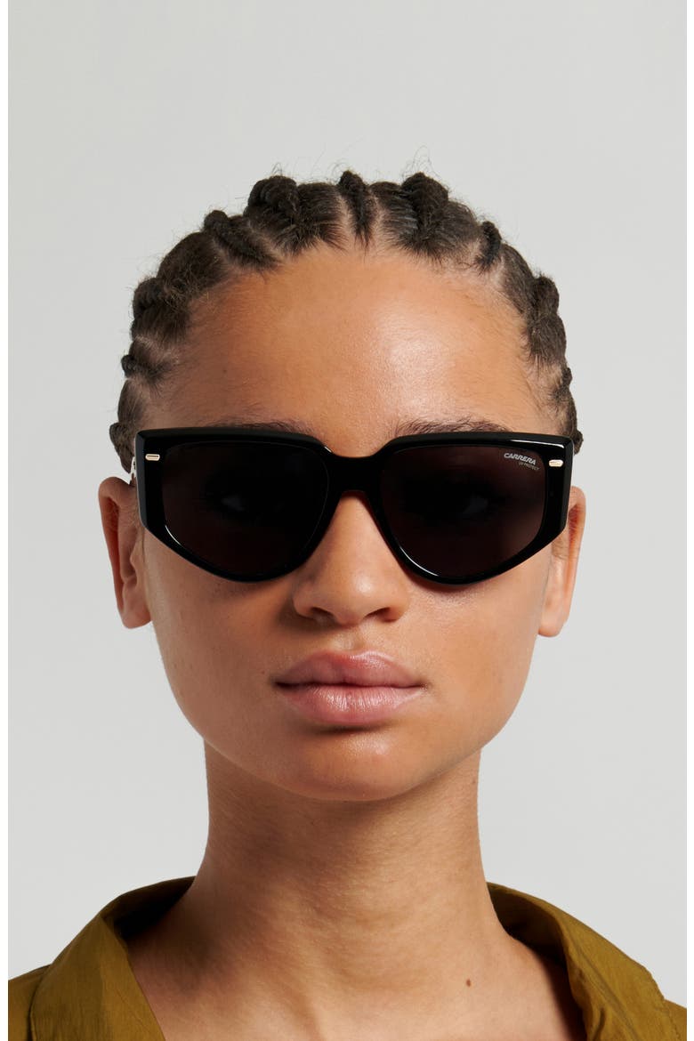 57mm Rectangular Sunglasses, Alternate, color, 0807-IR