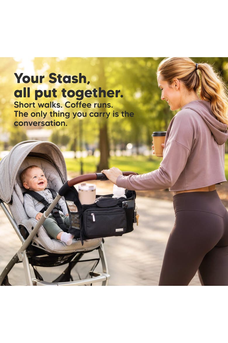 Stash Stroller Organizer, Alternate, color, Classic Gray