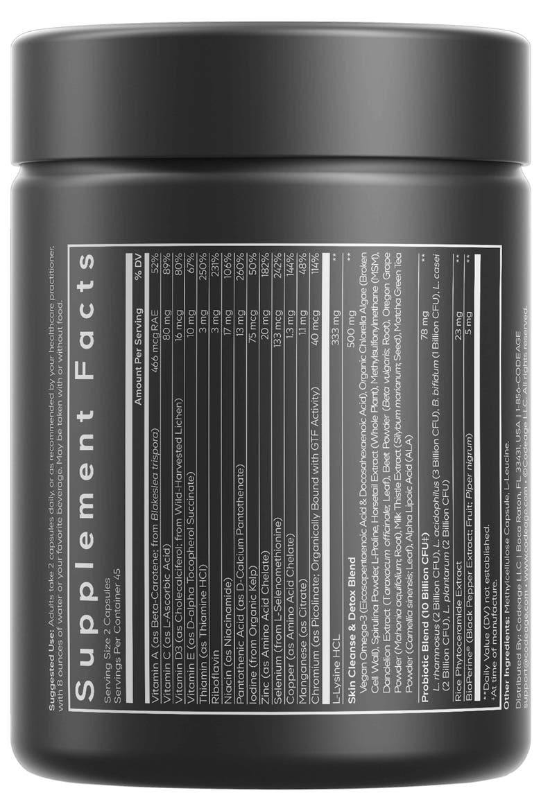 Clearface Pantothenic Acid & Niacin Vitamins Supplement, Alternate, color, Black