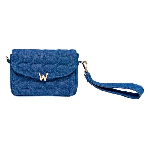 Wolf Mimi Swirl Shoulder Bag With Scarf In Denim