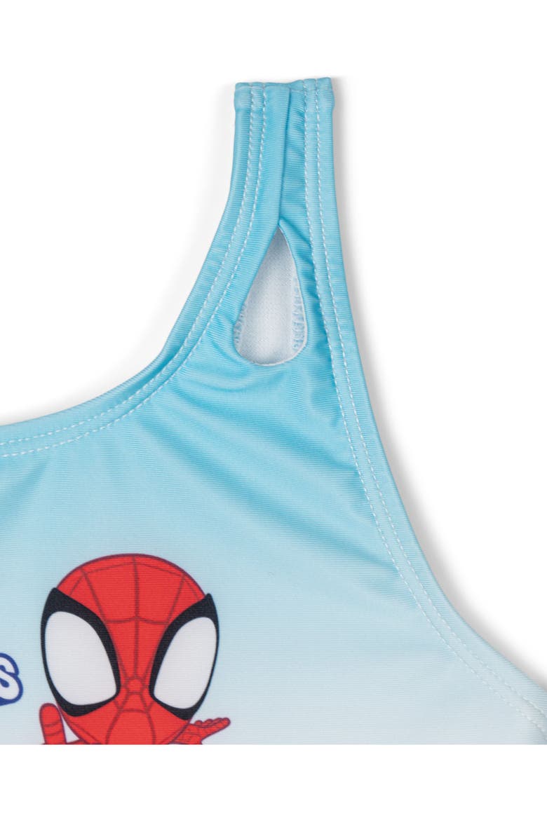 Spider-Man One Piece Swimwear, Alternate, color, Spidey Purple Blue