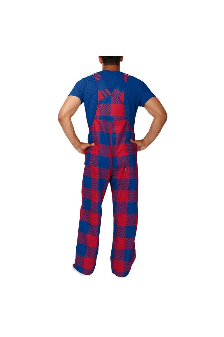 Men's FOCO  Royal New York Giants Big Logo Plaid Overalls, Alternate, color, Royal