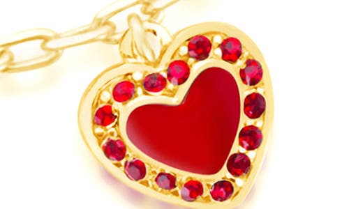 Shop Chanteur Kids' Crystal Heart Charm Bracelet In Multi