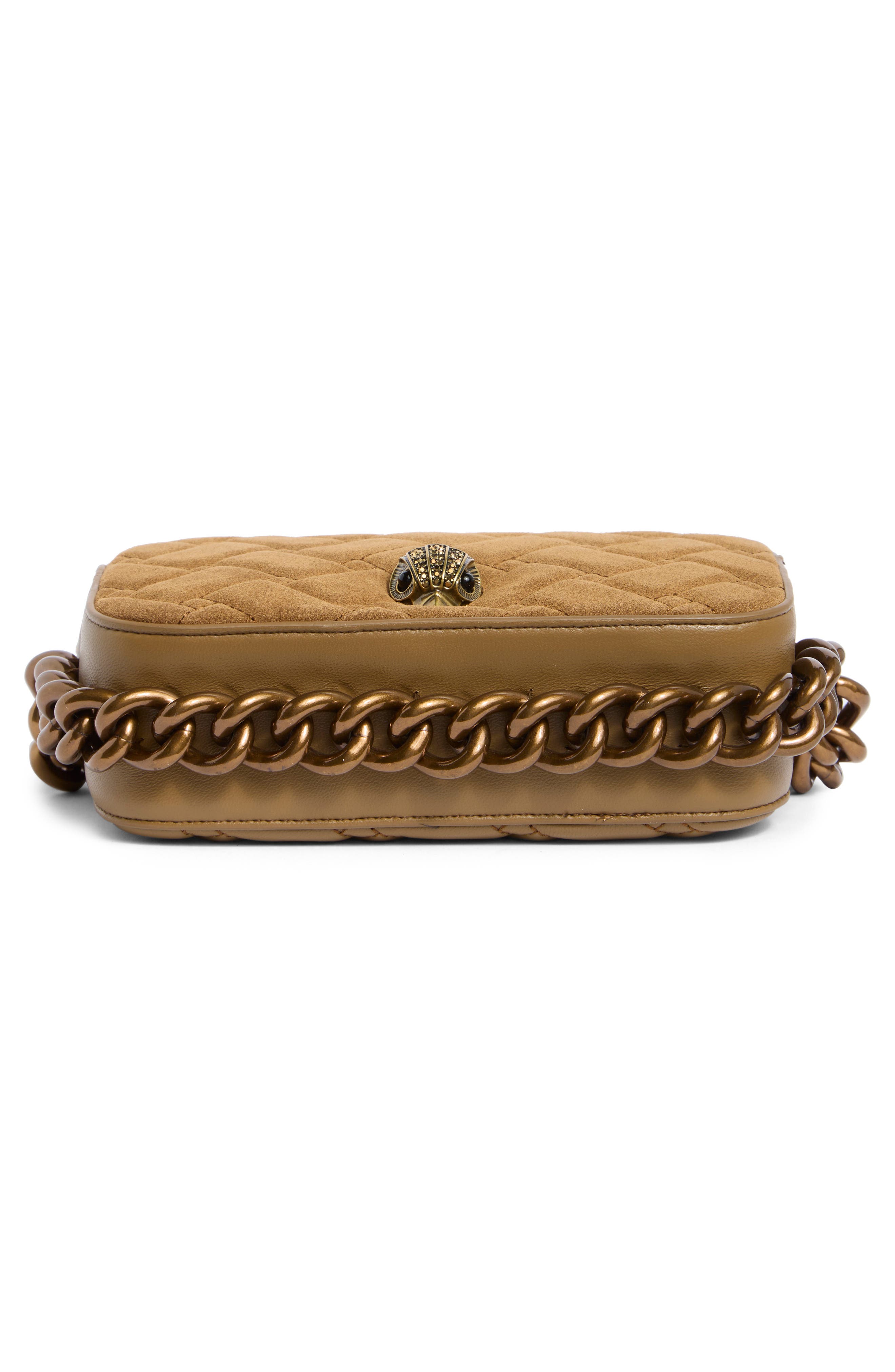 Kurt Geiger London Small Kensington Leather Camera Bag, Alternate, color, Camel