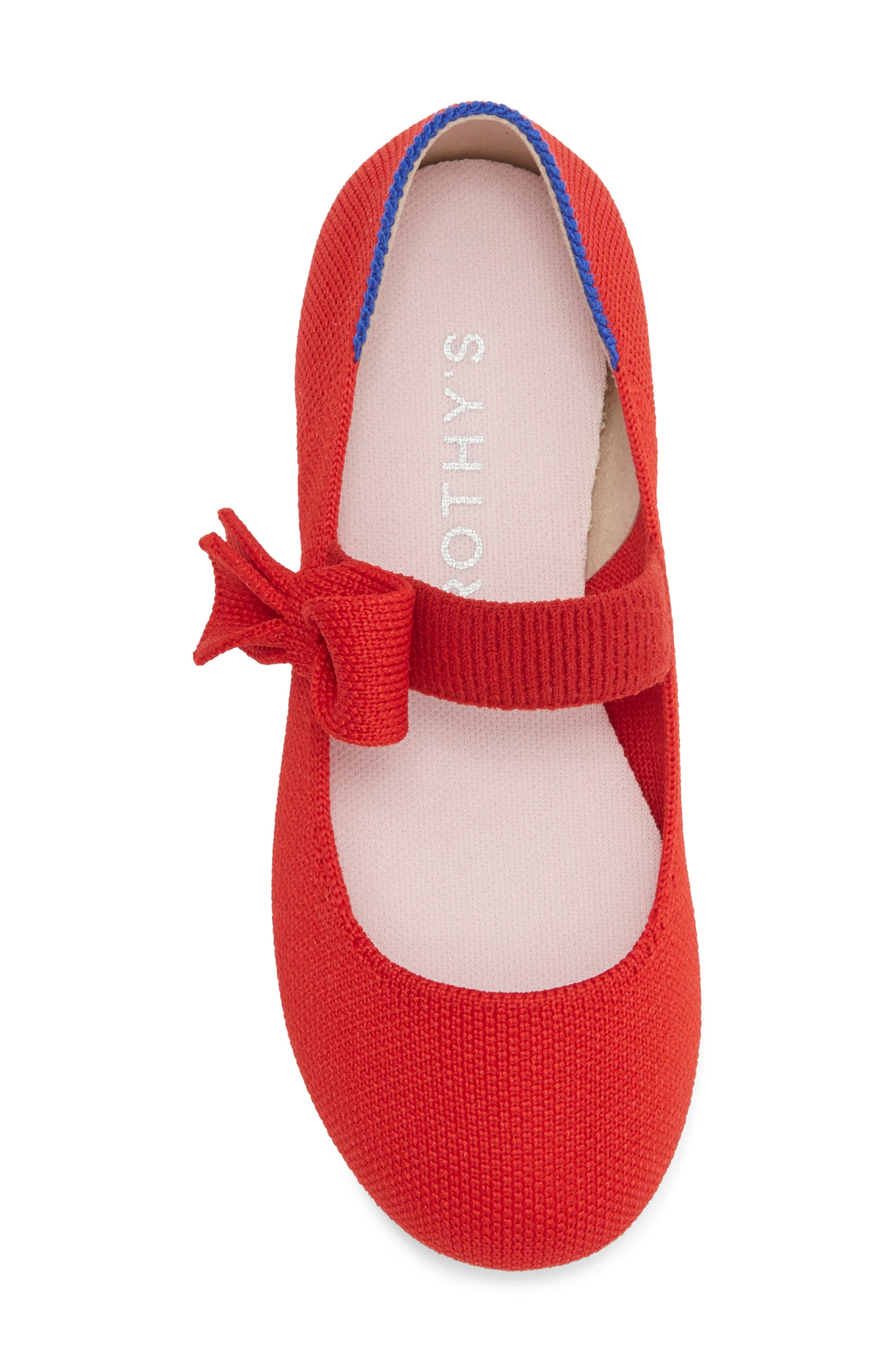 Kids' The Tux Bow Mary Jane Flat, Alternate, color, BRIGHT RED