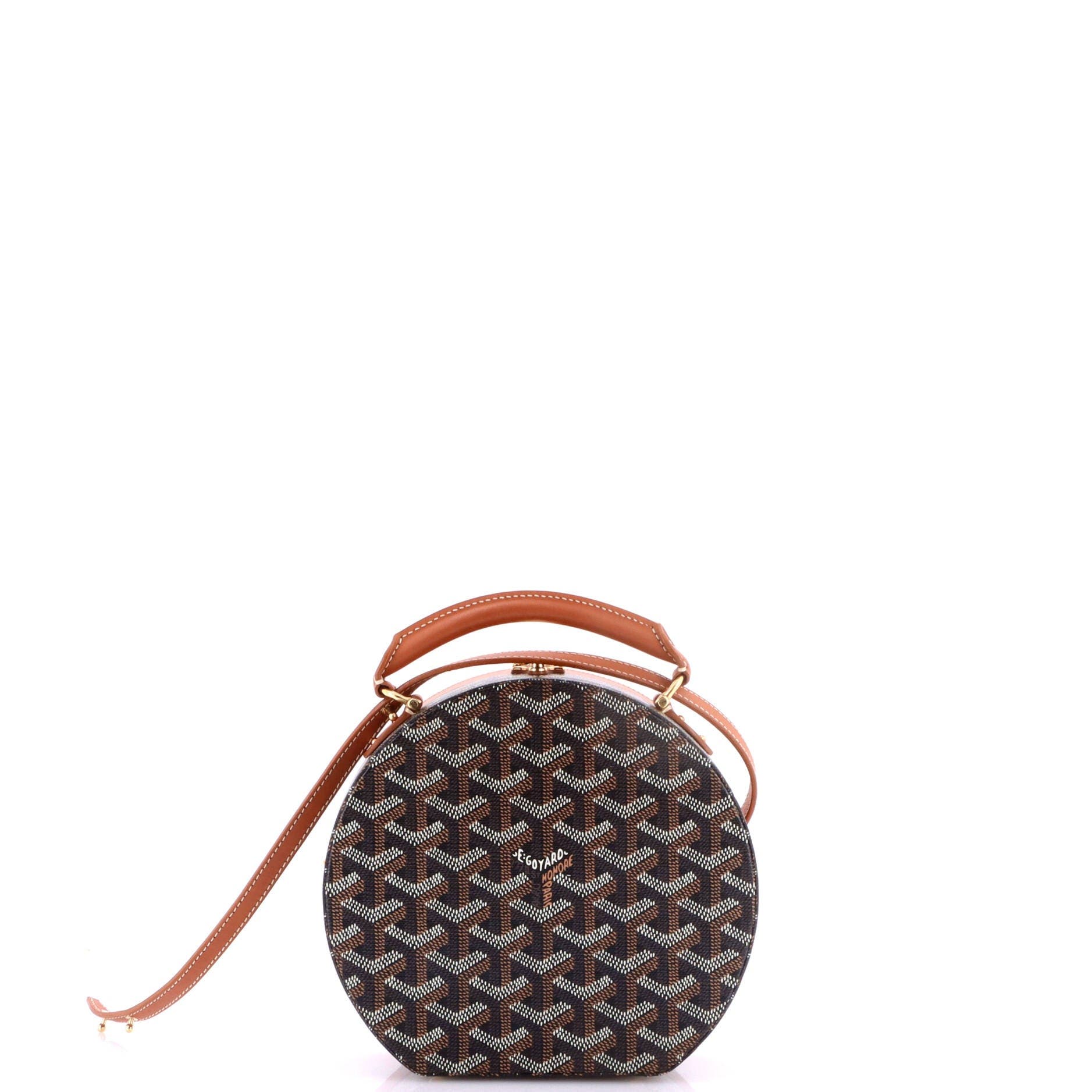Alto Hatbox Bag Coated Canvas, Alternate, color, Brown