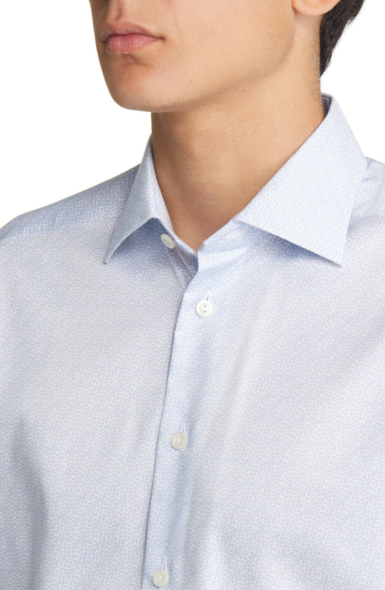 Eton Slim Fit Floral Dress Shirt, Alternate, color, Lt/Pastel Blue