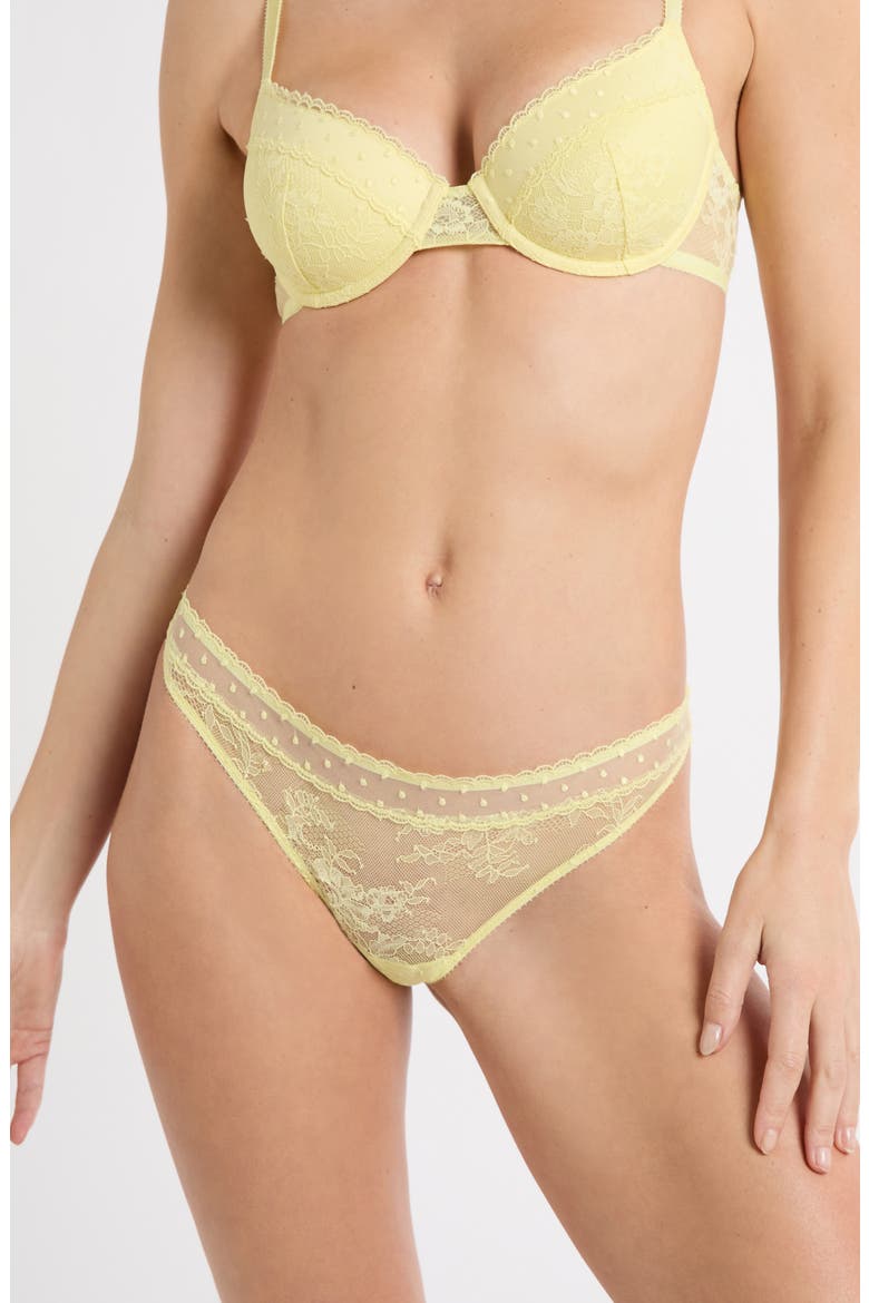 Plume Tanga Panties, Alternate, color, LIGHT YELLOW