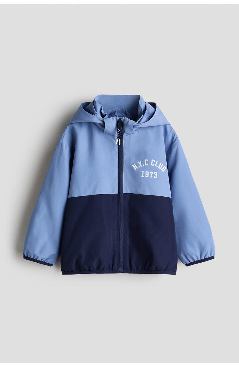 H&M Water-repellent Windbreaker, Main, color, Blue/Navy Blue
