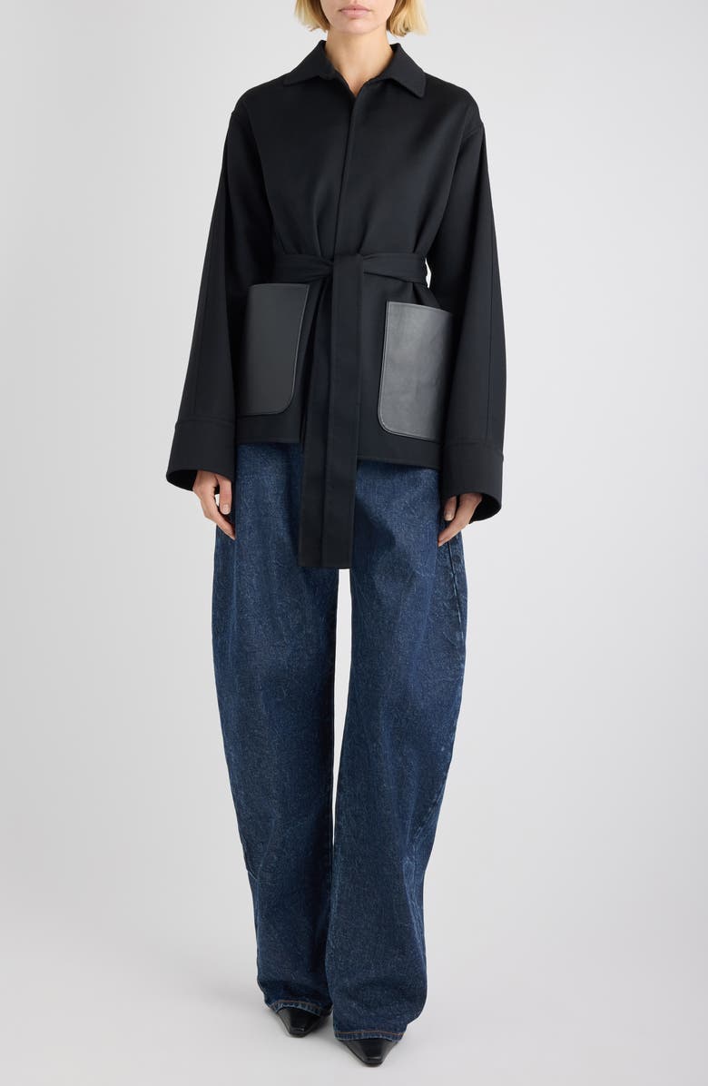 Alaïa Low Rise Round Jeans, Alternate, color, Dock Blue