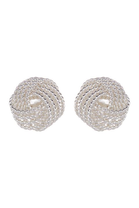 Textured Knot Stud Earrings