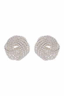 ARGENTO VIVO Textured Knot Stud Earrings